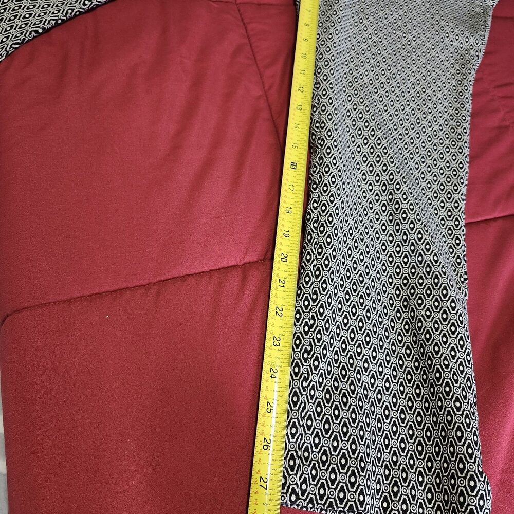 Roz & Ali Womens Pull On Dress Pants Size 20 Black White Geometric Career - Picture 9 of 12